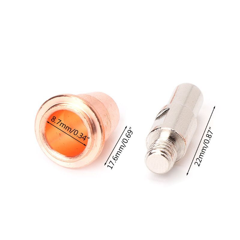 10Pcs/Set S45 Consumables Electrode 0.8mm Nozzle Tip For Plasma Cutter Torch