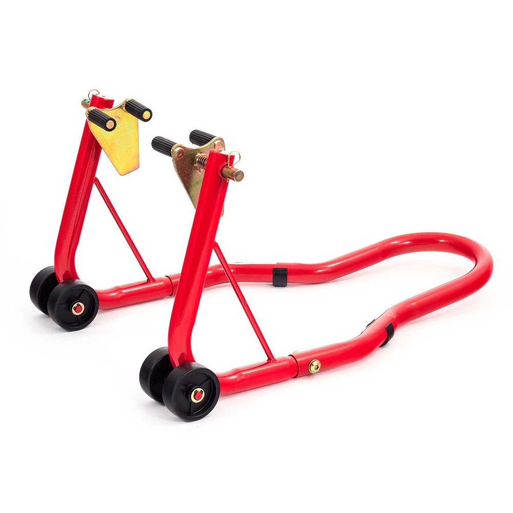Warrior Front And Rear Motorcycle / Bike Paddock Stands & Bobbin Hook Combo