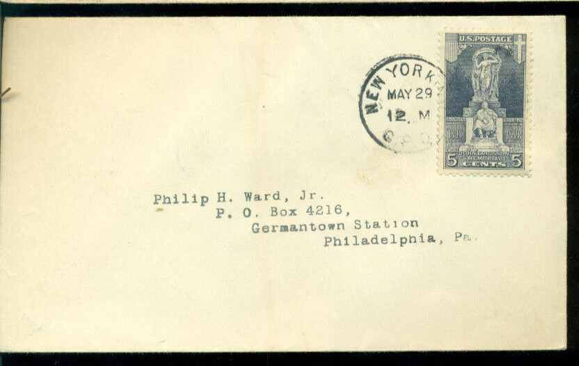 1925 FDC - Scott# 628  - NY Cancel - No Cachet  #C