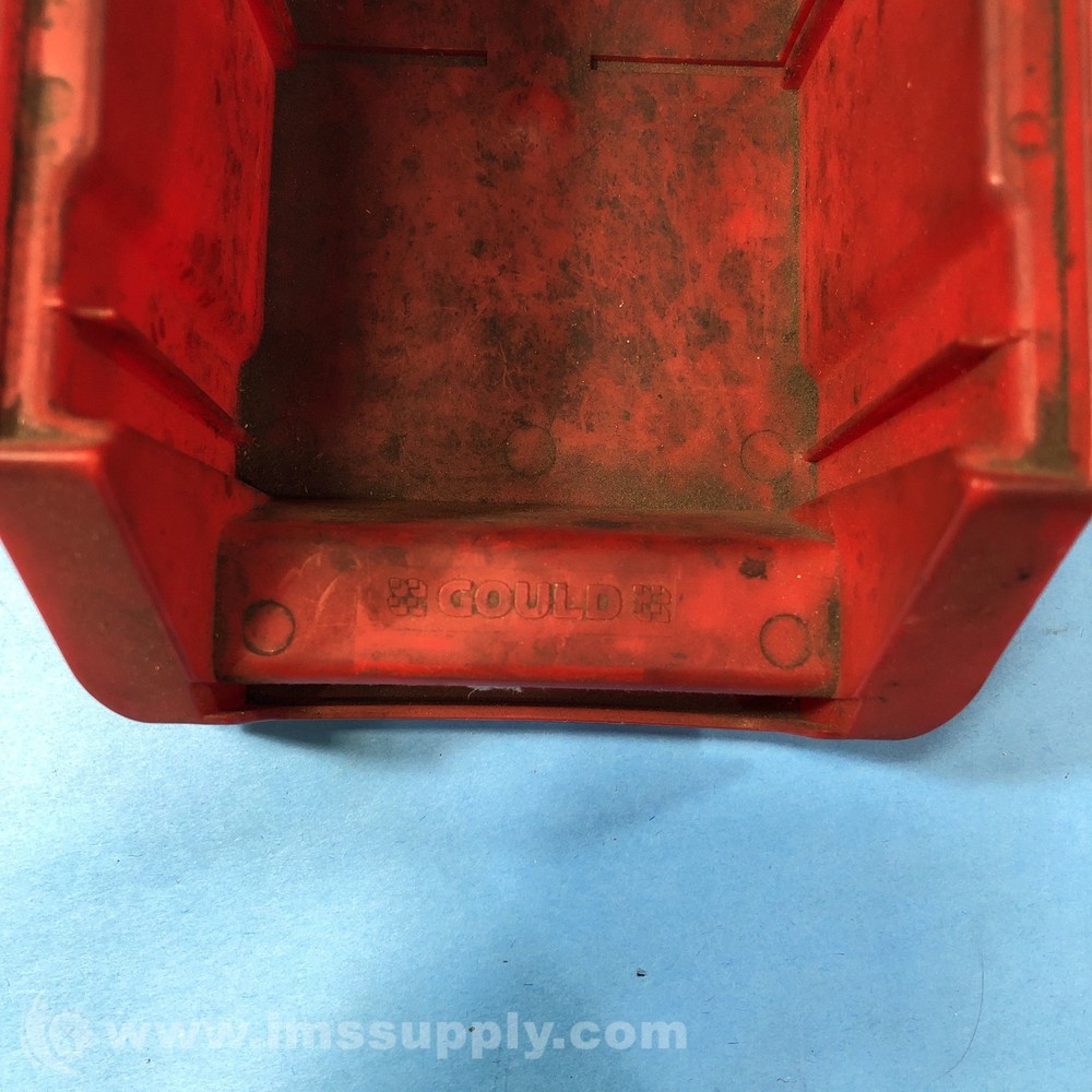 Gould DX-210 Red Plastic Stackable Bin USIP