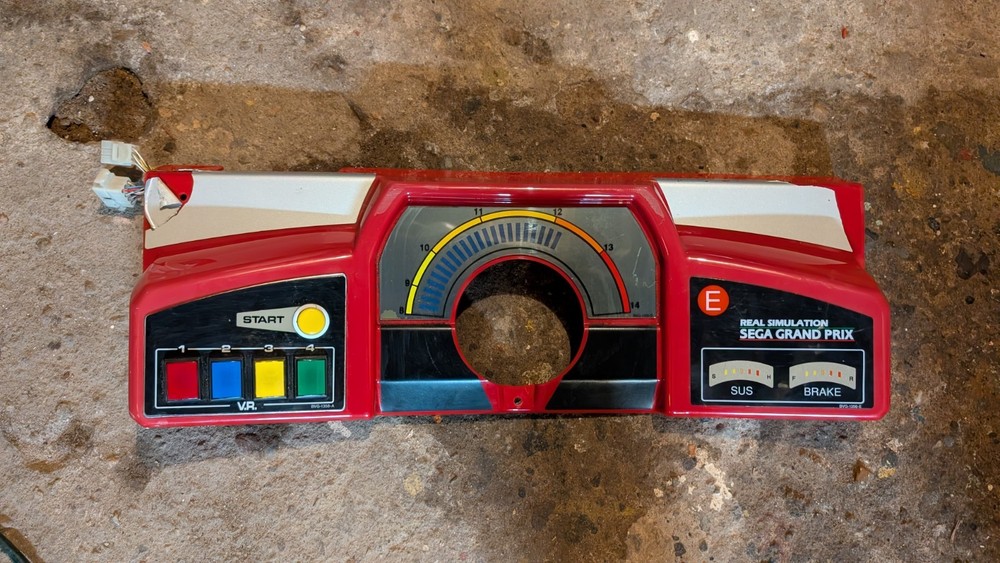 virtua racing plastic control panel with working buttons