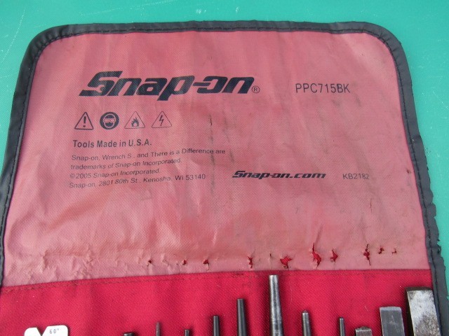 SNAP ON PPCBK715 15 PIECE DRIFT / PIN PUNCH & CHISEL SET W BAG