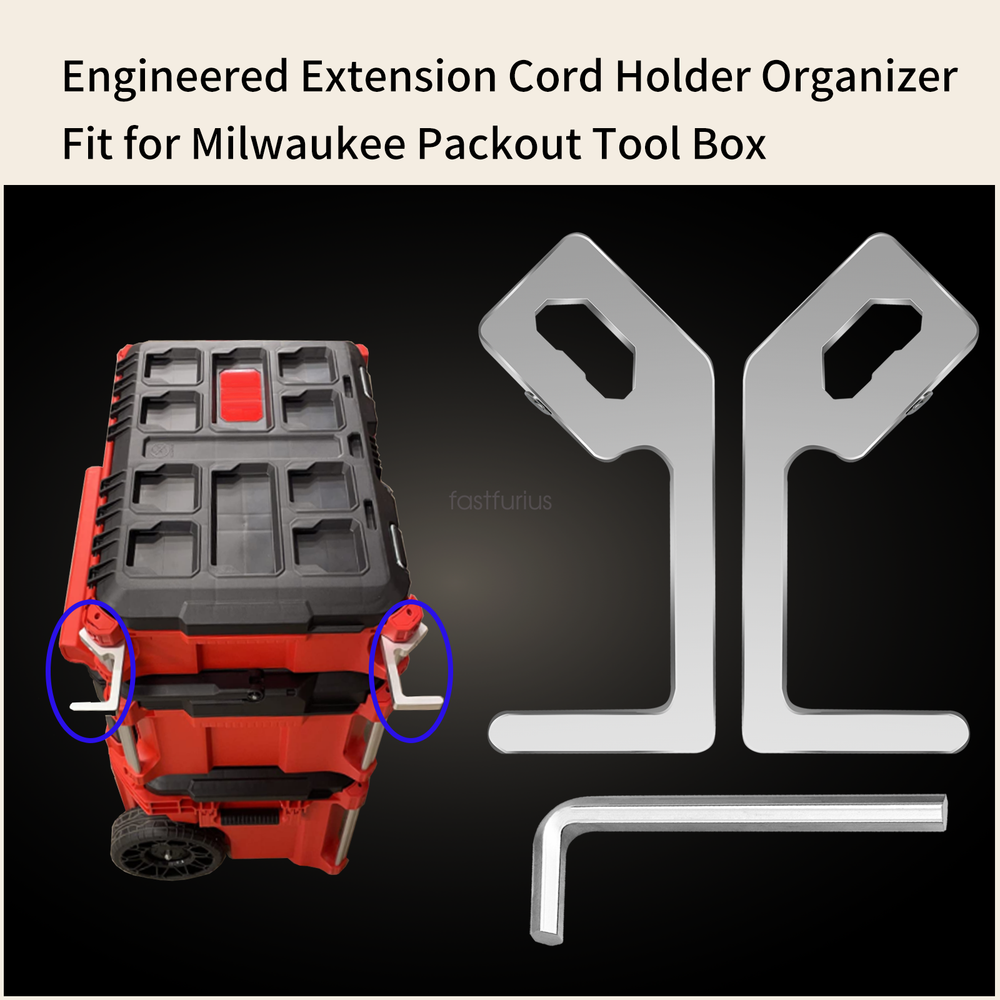 For Alpha Engineered Extension Cord Holder Organizer Milwaukee Packout Tool box