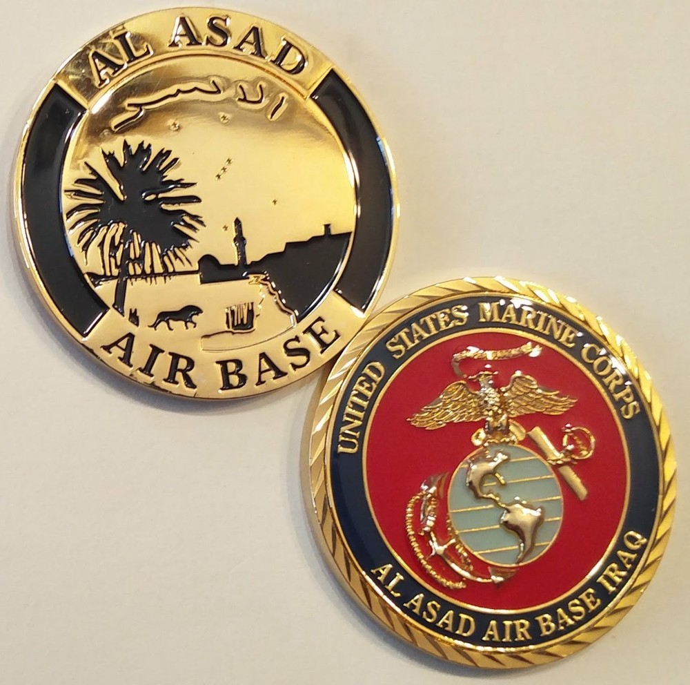Al Asad Air Base Iraq Marine Challenge Coin