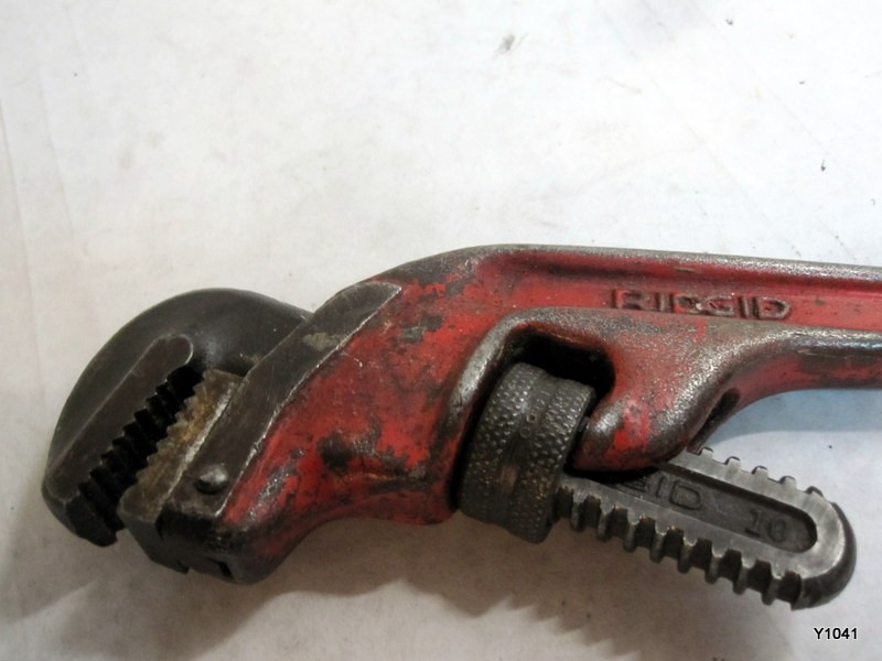 Vintage Ridgid Model# E10 Offset 10" Pipe Wrench, Plumber