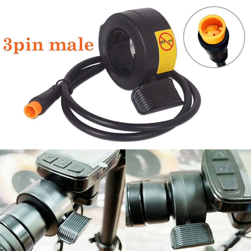 Thumb Throttle Accelerator 3PIN Finger Speed Control Assembly for Ebike Black