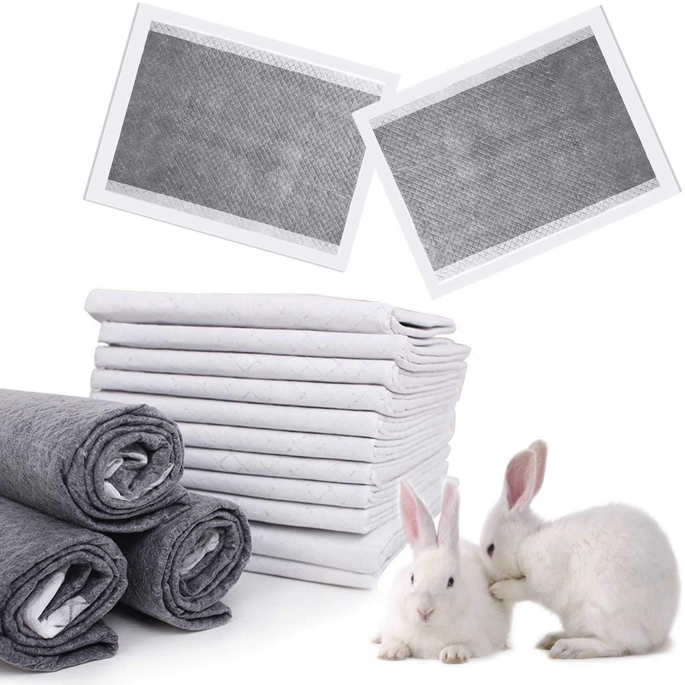 Disposable Rabbit Pee Pads - 50PCS Absorbent Cage Liners for Small Pets