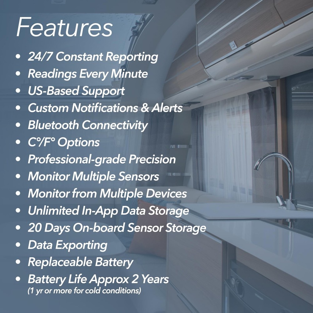 SensorPush HT1 Smart Temperature Sensor & Humidity - 1 Pack, Blue