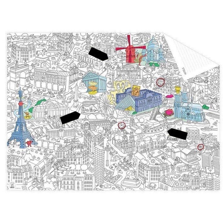 OMY Pocket Coloring Map - My Paris