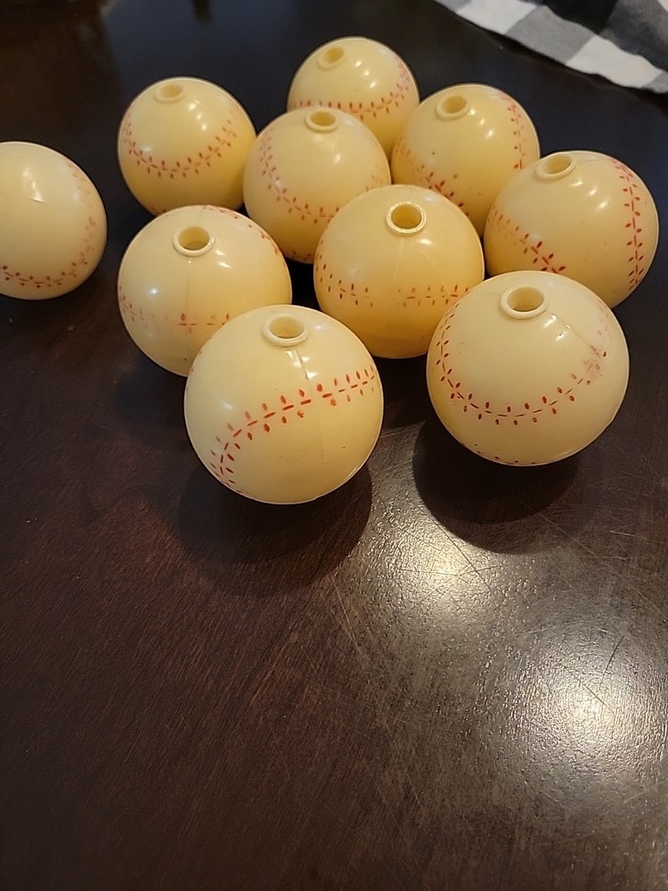 Vtg Blow Mold Baseballs Patio Plastic Light Covers