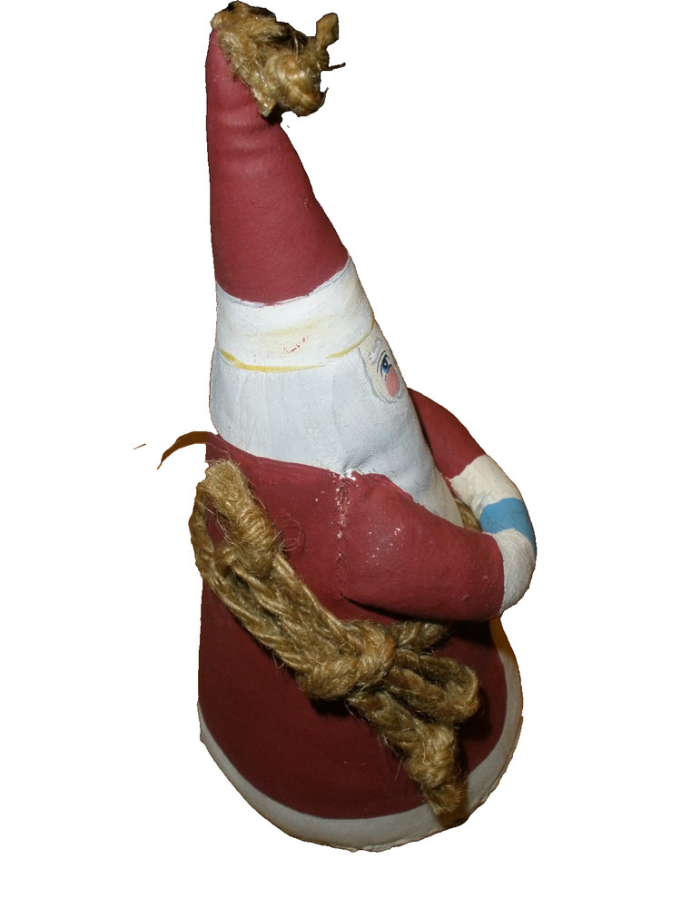 Hand Painted Santa Figure 6" EUC