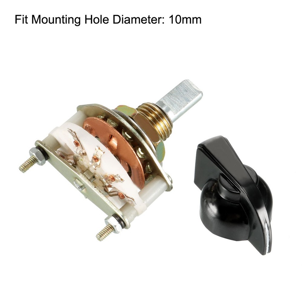 8 Pin 2P3T 2Pole 3Position Selectable Single Deck Band Selector Rotary Switch