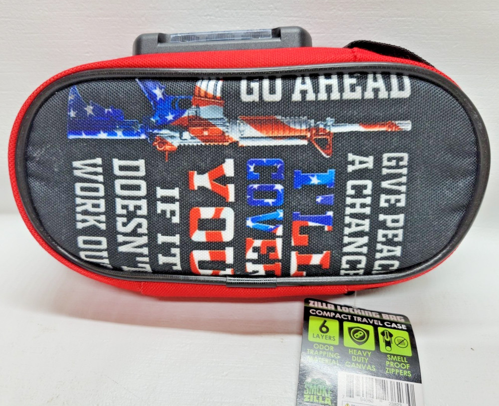ZILLA, LOCKING BAG,, COMBINATION LOCK, SMELL PROOF, ODOR TRAPPING CANVAS      A4