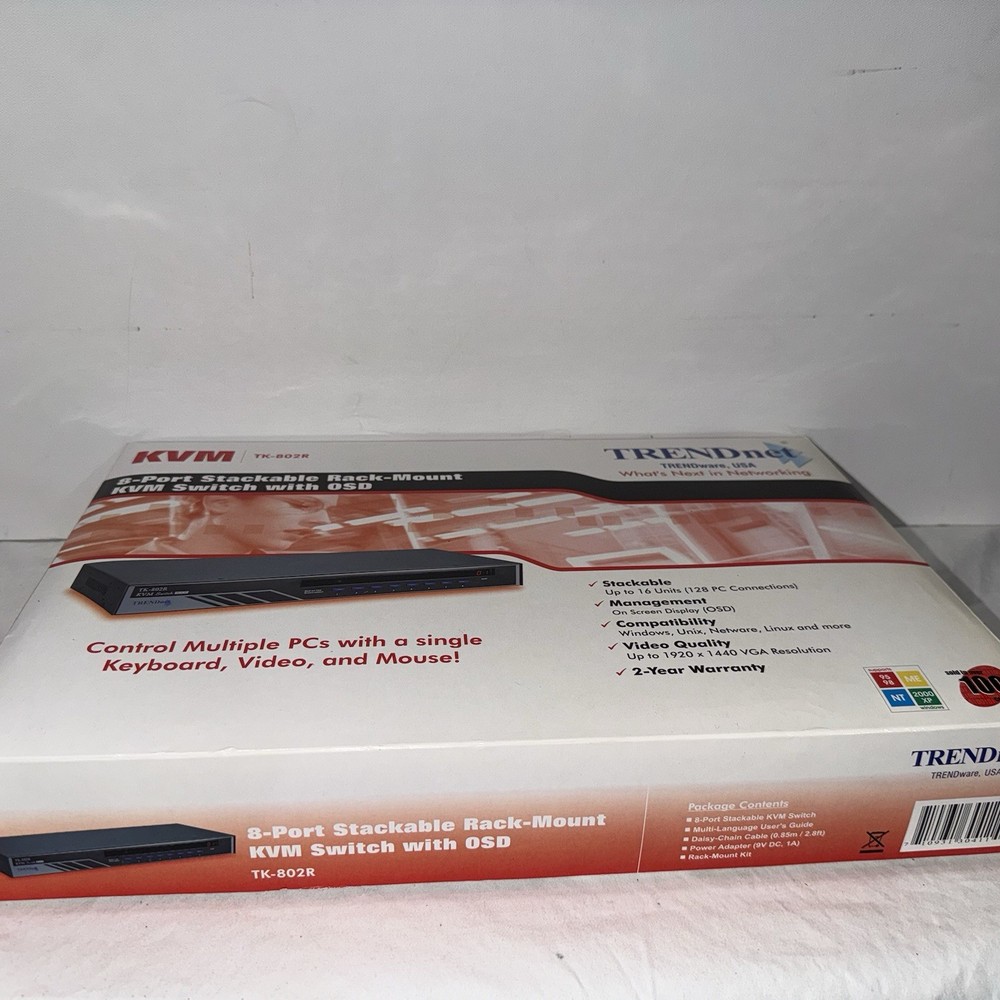 TRENDnet TK-803R 8-Port Rack Mount KVM Switch