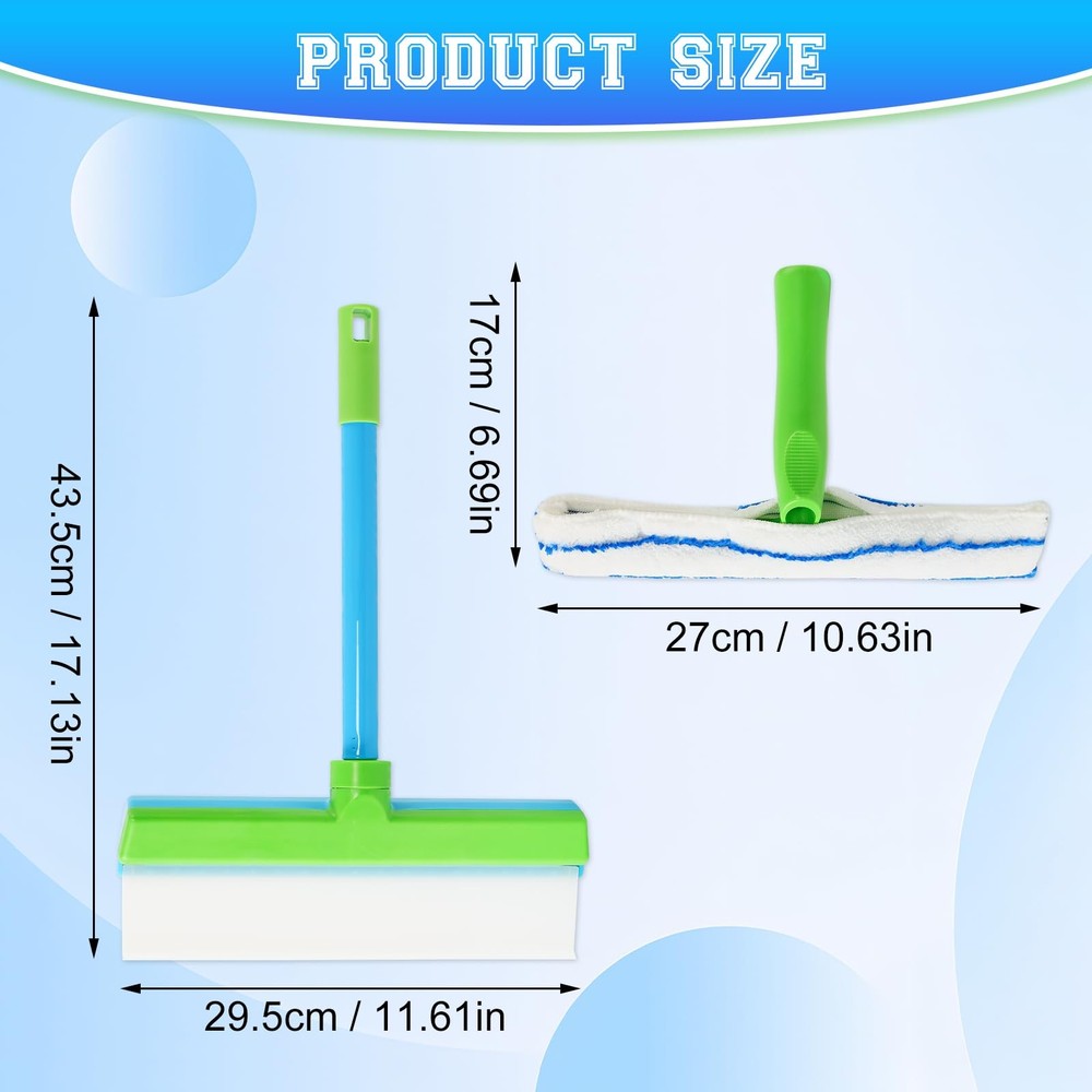 Window Cleaning Kit, Squeegee, Recyclable Silicone Green