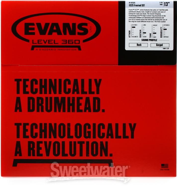 Evans EC2 Drumhead - 13" - Frosted