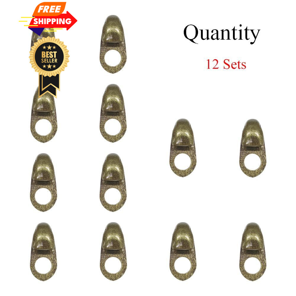 Ckyleole Boot Lace Hooks Shoe Hook 0.77 Inch, Bronze-12sets