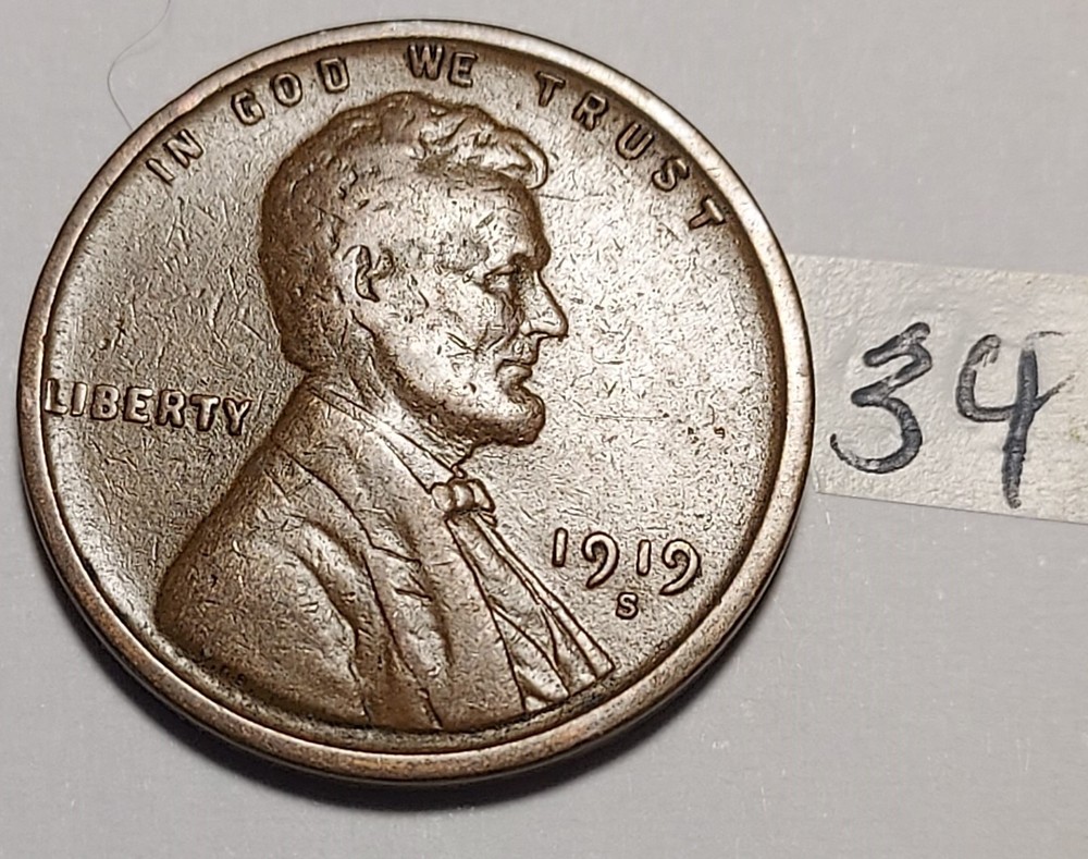1919-S Lincoln Wheat Cent #34