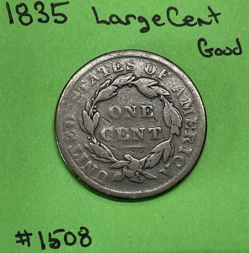 1835 Matron Head Large Cent 1c Good