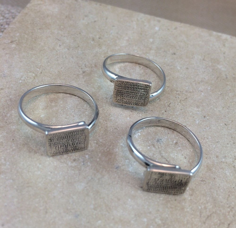 Sterling Silver Ring Blank 8x10mm Pad Base Adjustable Style .925 Quality Finding