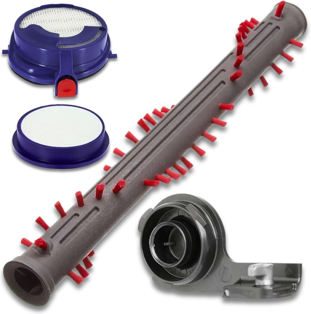 4-Pack Replacement Kit for Dyson DC24 – Brush Roll Bar, End Cap & 2 Filter