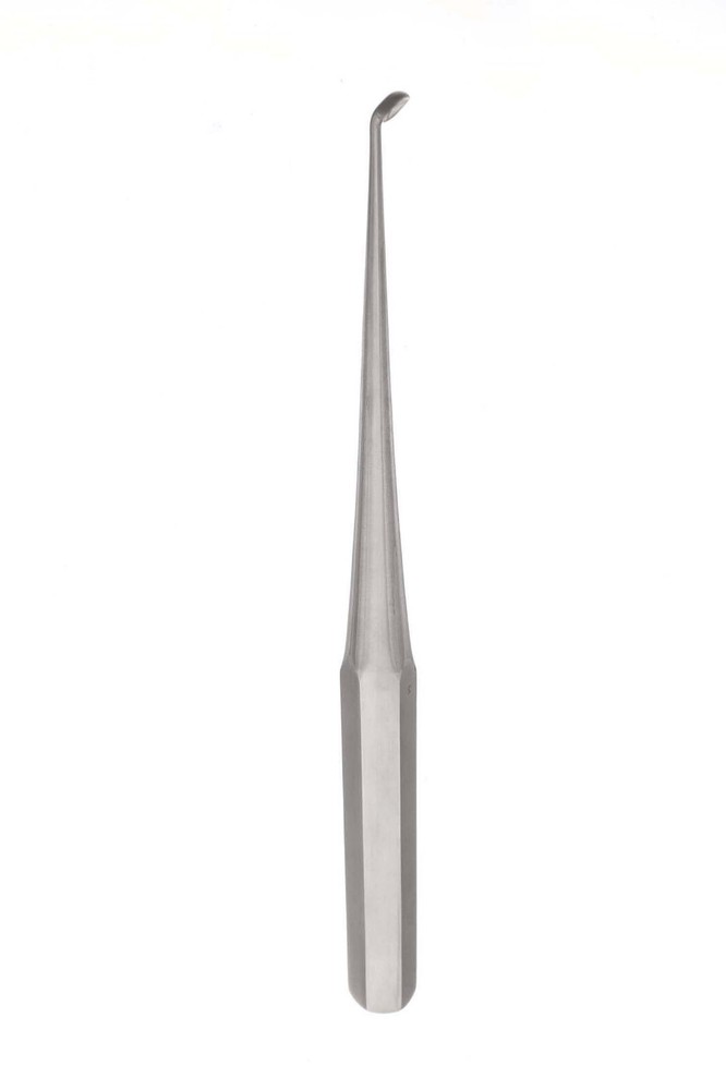 Bruns Bone Curette, 6.75", Straight, Round Cup, Size: 3