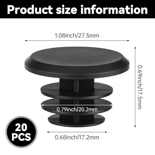 20 Piece Handlebar Bar End Plugs Plastic Bicycle Handlebar End Caps for Road