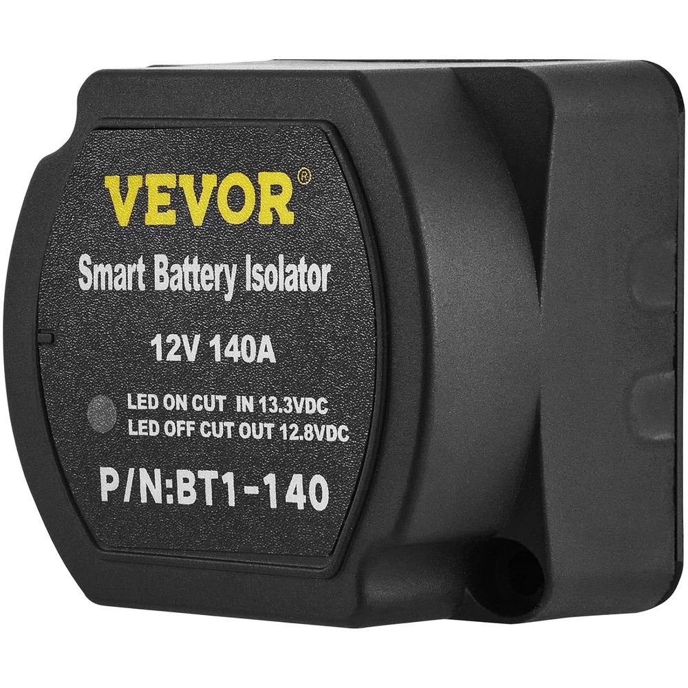 140AMP Automatic Dual Battery Isolator Kit - 6m Waterproof Split Charge Relay