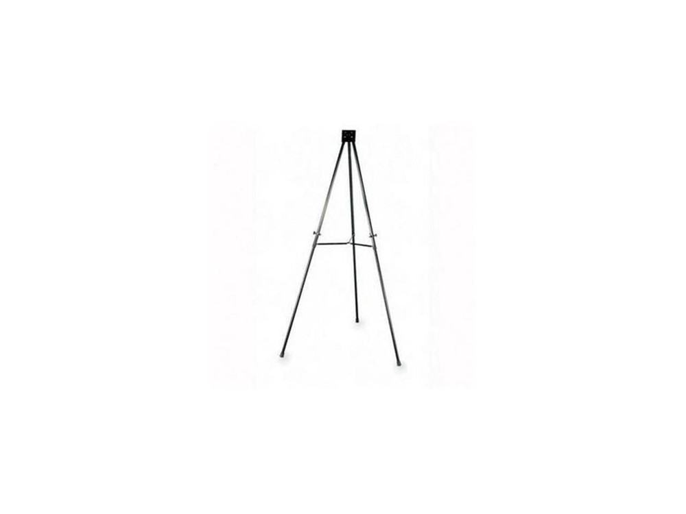 Lorell Telescoping Aluminum Easel Adjust Legs 66" Black 75683