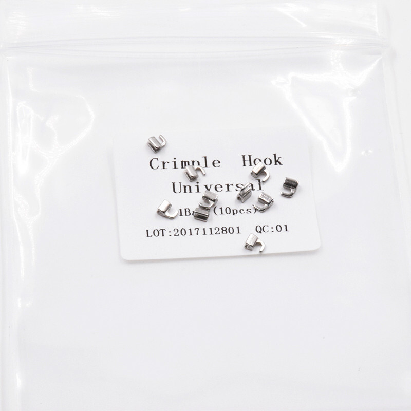 10Pcs Dental Orthodontic Stainless Steel Crimpable Hook Sliding Split Stops Type