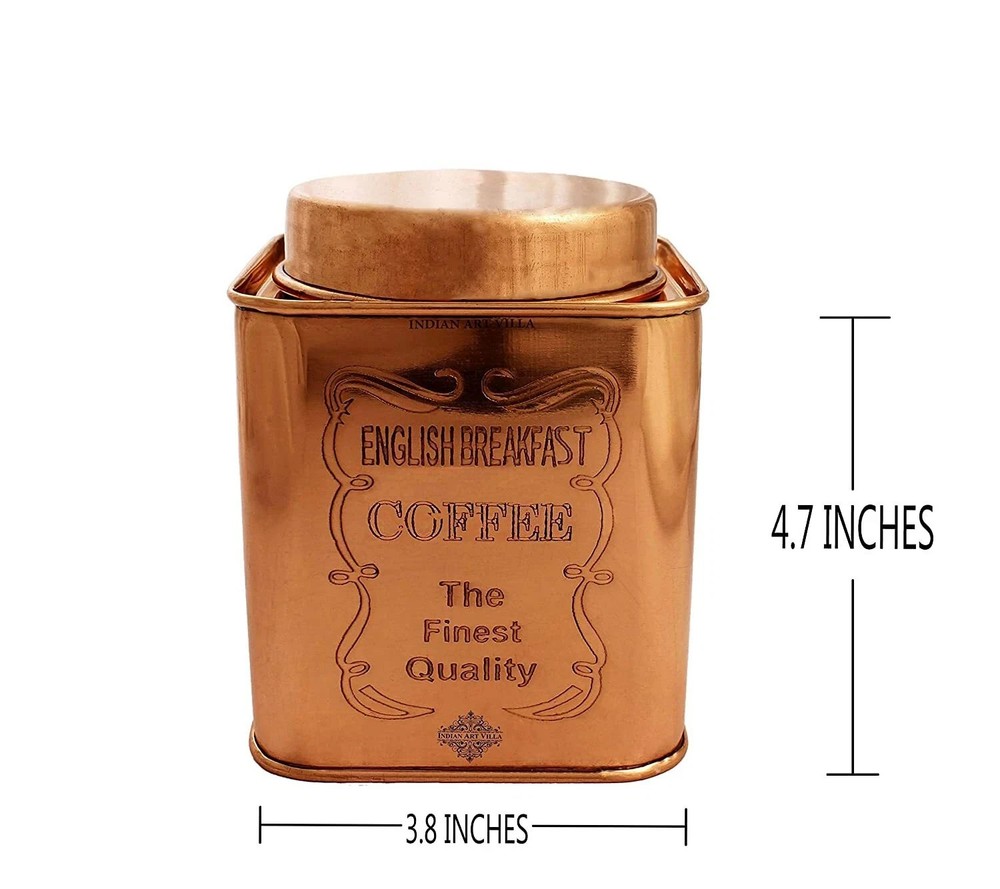 Copper Coffee Container, Home Décor Canisters, Storage Purpose, 4.7 Inch