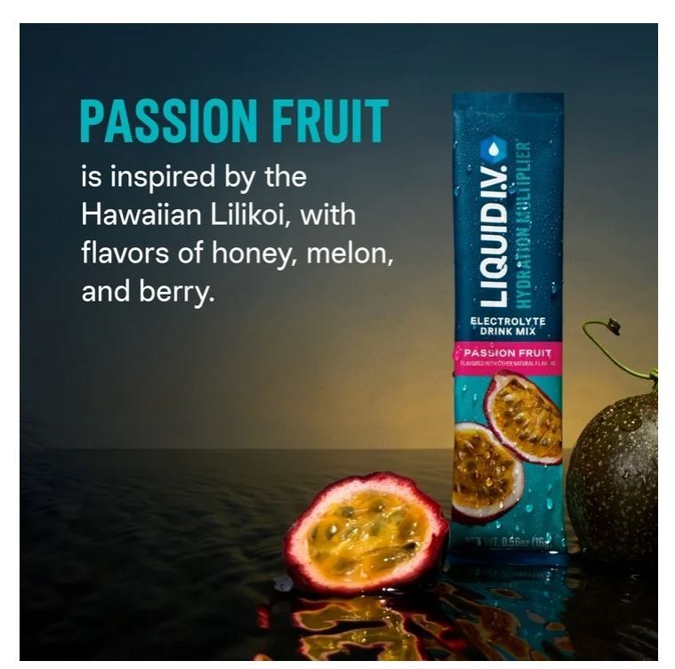 Liquid I.V.® Passion Fruit Hydration Multiplier® Powdered Electrolyte Drink Mix,