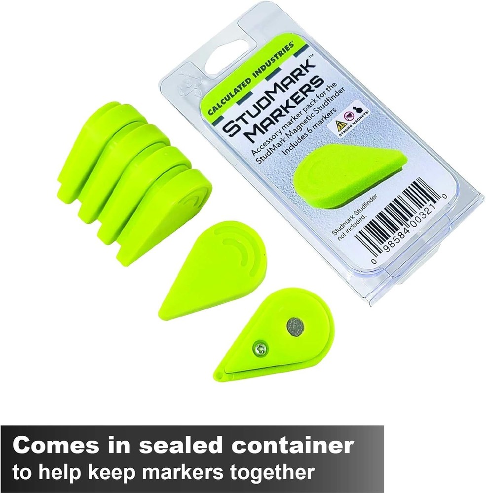 Compact 6-Piece StudMark Replacement Markers - Effortless Stud Location Tracking
