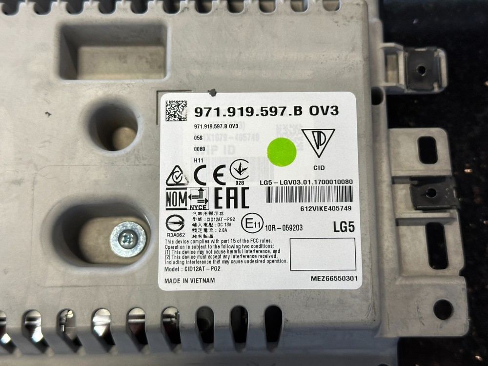 2017+ Porsche Panamera Center Dash Screen OEM