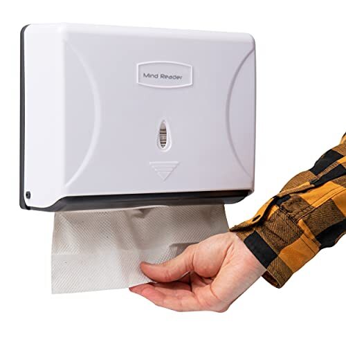 Mind Reader Multi-Fold Paper Towel Dispenser Paper Towel Holder White