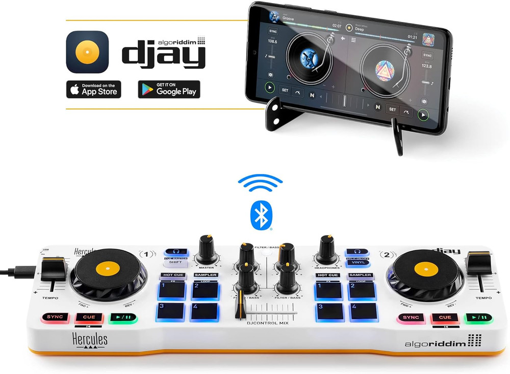 Djcontrol Mix – Bluetooth Wireless DJ Controller for Smartphones (Ios and Androi