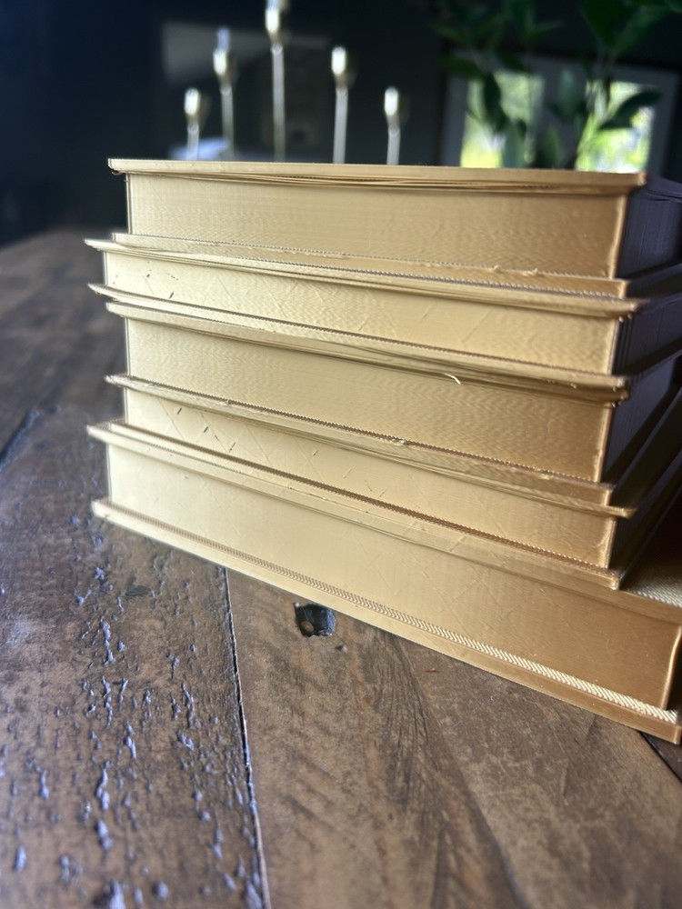 Gold Decorative Book Stack Holder / Planter 3D Printed