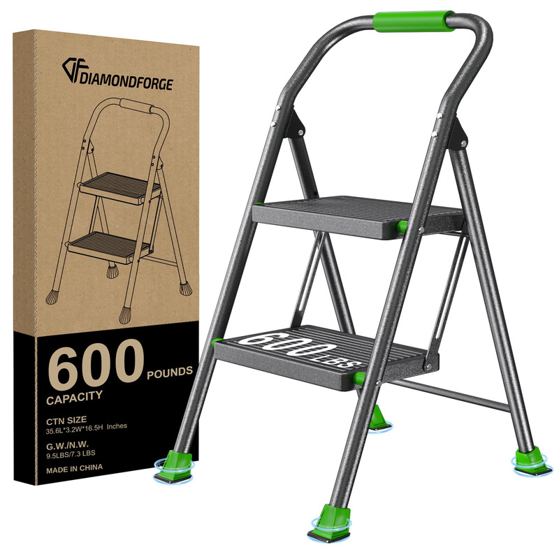 Diamondforge Step Ladder Foldable Folding Stool - For Home Adults Kitchen 2