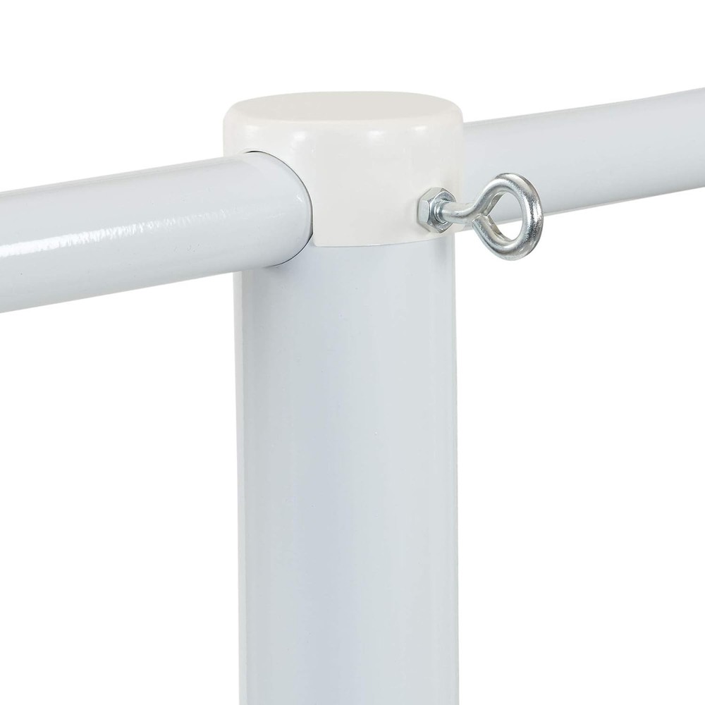 Mega Outdoor Clothesline Single T-Post White