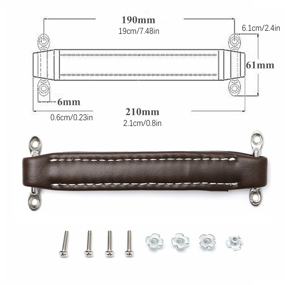 Coffee Leather Style Guitar Amplifier Handle Strap For Fender Amp Instruments