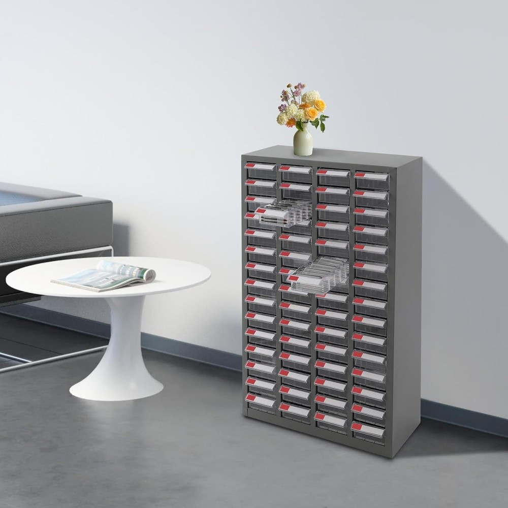 Bacocoo 60 Drawers Tool Storage Cabinet, Hardware & Bolt/Nut Organizer - Transpa