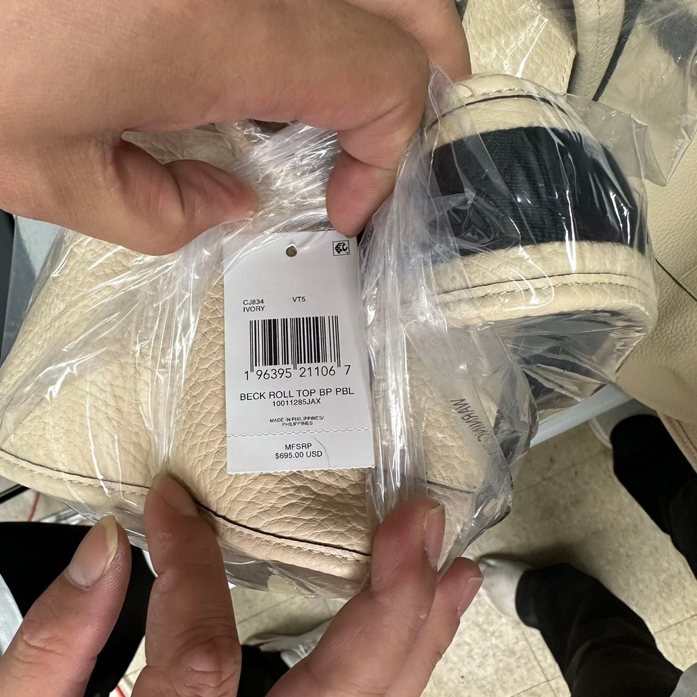 COACH CJ834 Beck Roll Top Backpack white