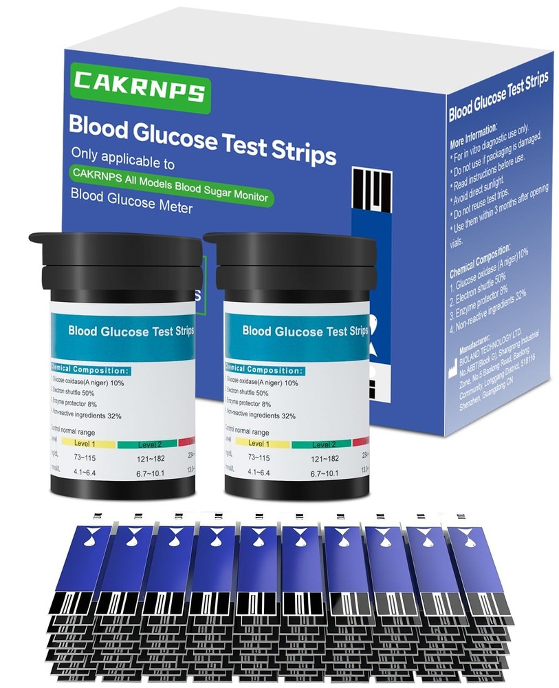 Blood Glucose Test Strips, 100 Count for Diabetes, Accurate, Auto Code, Compa...