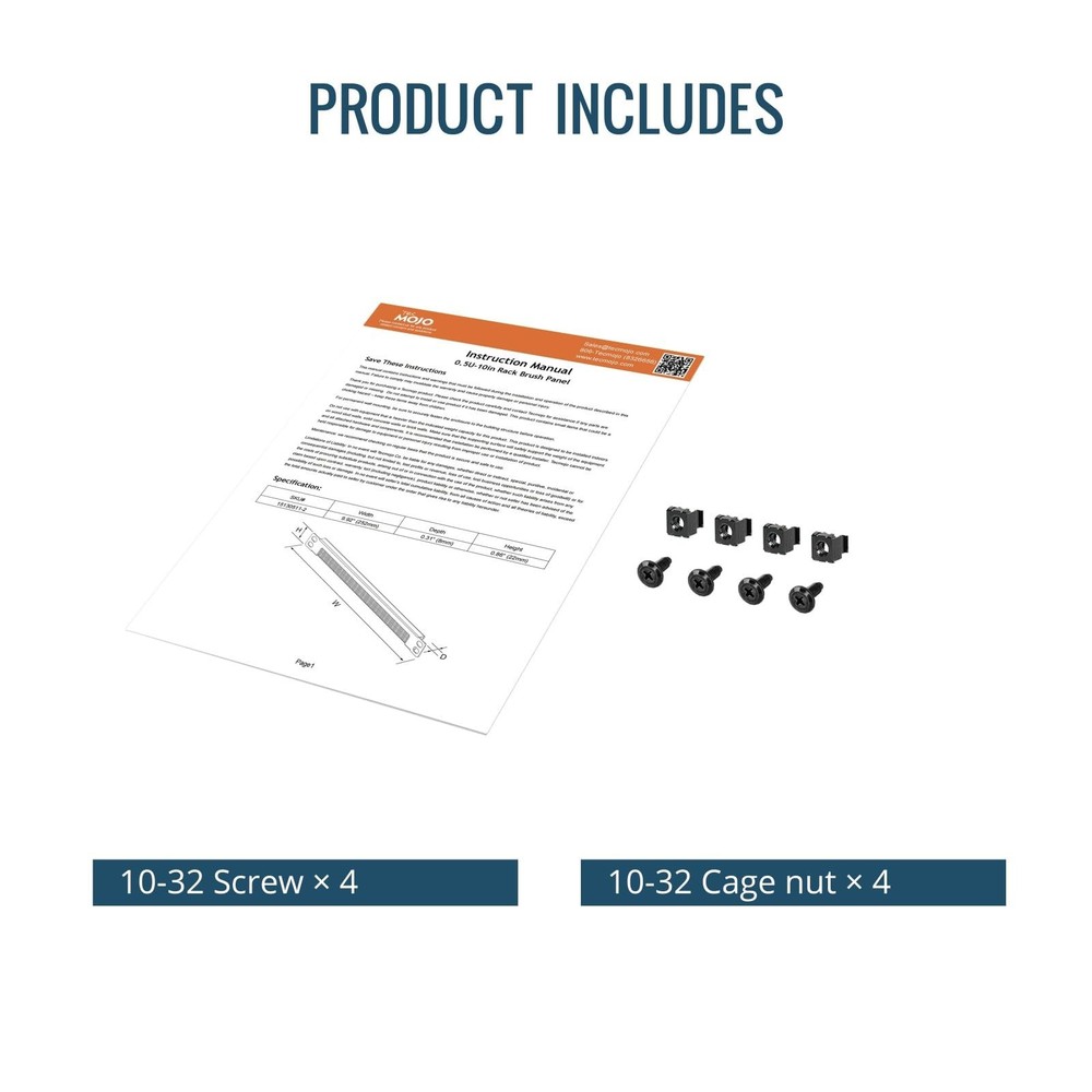 2 Pack 0.5U Cable Management Brush Panel for 10 Server Rack, Rack Mount Cable...