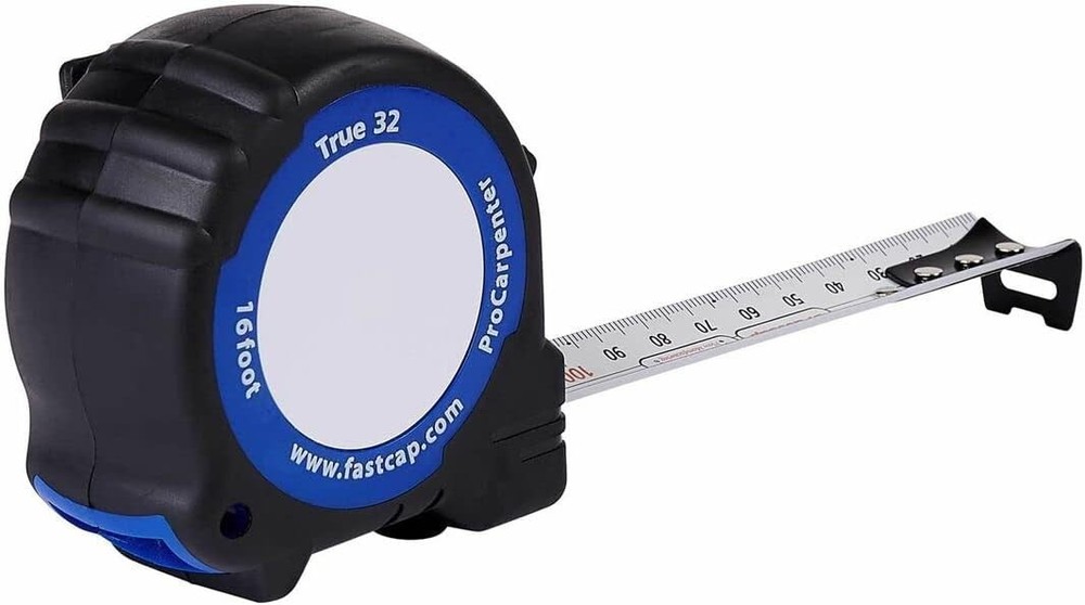 FastCap ProCarpenter True32 Metric Reverse Measuring Tape - 4.9 m, Blue,White