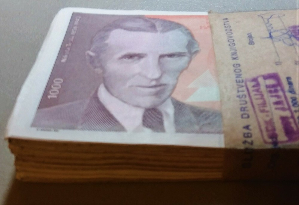 1 NOTE FROM TESLA BUNDLE $1000 CURRENCY BANKNOTE MONEY NOTE BILL CASH $$$$$