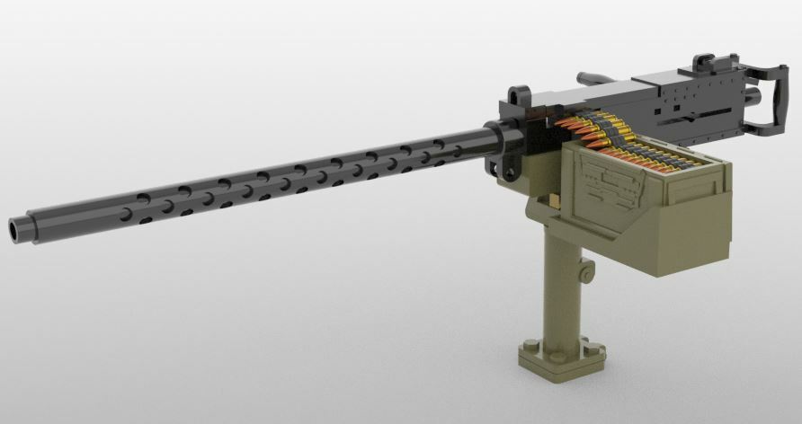 1/18 Scale Battleground "IDF" ANM2 50 Cal Machine Gun on M23 Mount