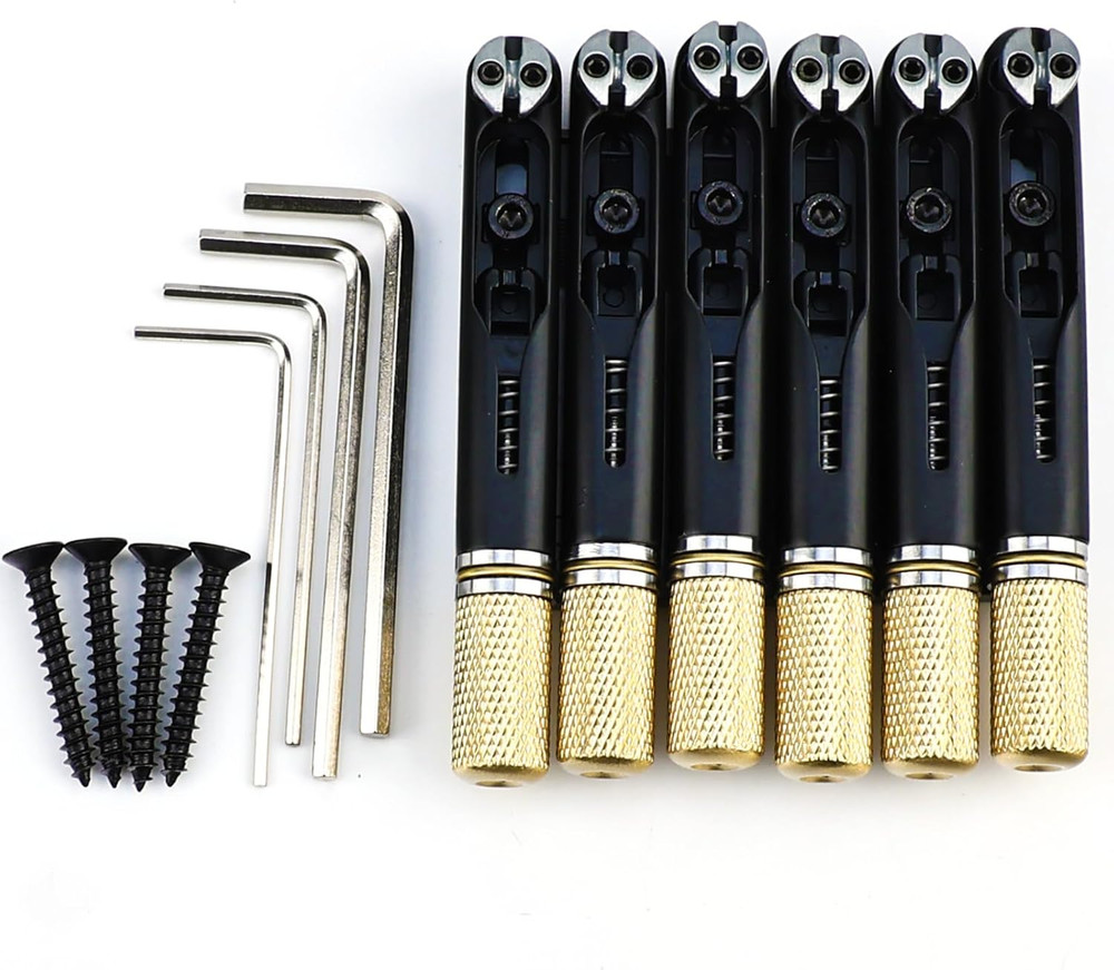 6 String Headless Guitar Bridge Saddles System