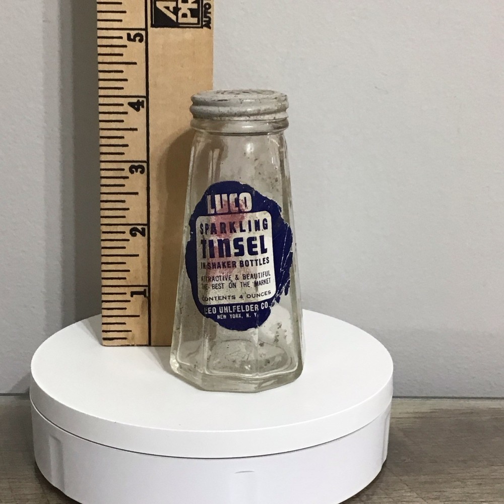 Vintage LUCO Leo Uhlfelder Co. Tinsel Empty Bottle