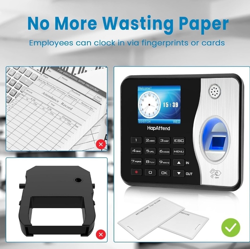 HapAttend - Time Clock - Fingerprint Time Clock